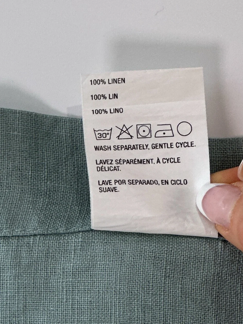 Crate Barrel Linen Dinner Napkins Set Of 4 Helena Blue Mist